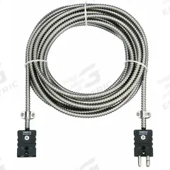 TEMPCO Extension Lead: Extension Lead, 900°F Max Temp °F, 482°C Max Temp °C, Male, Female (MPN ECA00074). Key specifications — End 2 Connection Gender: Female; End 2 Connection Type: Standard Connector; End 1 Connection Gender: Male; Brand: TEMPCO.