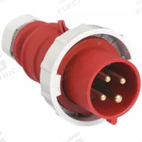 BRYANT Pin and Sleeve Plug: Red, 480V AC, Three Phase, 30 A, 3 Pole, 4 Wire, IEC Grounding (MPN BRY430P7W). Key specifications — Brand: BRYANT.
