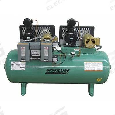 SPEEDAIRE Electric Air Compressor: 1.5 hp, 1 Stage, Horizontal, 80 gal, 9 cfm, 90 psi - Climate Control Stationary Electric Air Compressors