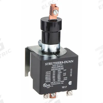 STRUTHERS-DUNN Mercury Displacement Contactor: 208V AC, 35 A Full Load Current - Resistive - Mercury Displacement Contactors
