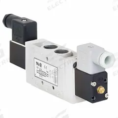 AVENTICS Solenoid Air Control Valve: Series L1, Double Solenoid, Four-Way / Three-Position, Locking (MPN L11BB552B060T61). Key specifications — attr1077390: L11BB552B060T61; attr1077459: Solenoid Air Control Valve; attr1077461: Spring Return; attr1077475: 24V DC; attr1077450: Locking; attr1077396: Open.
