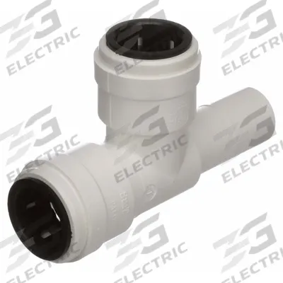 WATTS Push-Fit Tee Fitting: Tee, 3/4 in OD x 3/4 in OD x 3/4 in OD Size, Polysulfone - Polysulfone Push-to-Connect Tube Fittings