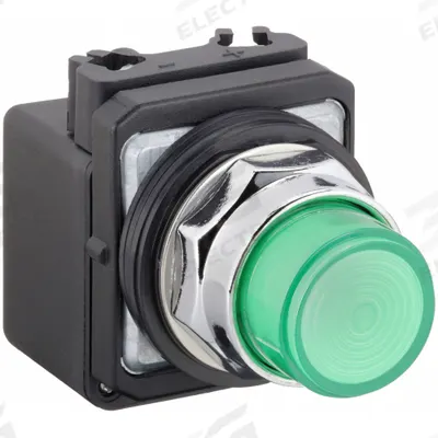 Dayton Pilot Light: 30 mm Panel Mounting Size, Green, LED - LED Pilot-Lights