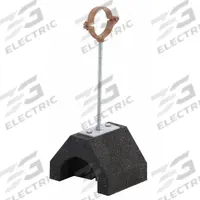 DURA-BLOK Copper Tube Support Block: Rubber Base, Zinc-Plated Steel, 4.8 in Overall Lg (MPN DBM-1/2CT). Key specifications — Support Material: Steel; Base Material: Rubber; Base Size: 4.8 in L x 6 in W; Brand: DURA-BLOK.