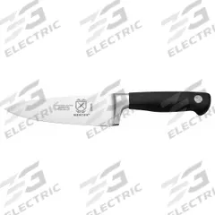 MERCER CUTLERY Chef Knife: Taper Ground Edge, 6 in Overall Lg, Steel Blade, Santoprene Handle, Black (MPN M20606). Key specifications — Sub-brand: Genesis; Brand: MERCER CUTLERY; Blade Material: Steel; Blade Type: Taper Ground Edge; Forged/Stamped: Forged; Handle Color: Black; Handle Material: Santoprene; Knife Type: Chef's Knife.