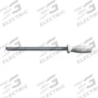 DEXTER RUSSELL Sharpening Steel: Steel, 17 in Overall Lg, Polypropylene, White, NSF Certified (MPN 07633). Key specifications — Product Type: Diamond Sharpener; Sharpening Material: Steel; NSF Certified: Yes; Brand: DEXTER RUSSELL; Handle Color: White; Handle Material: Polypropylene; Swivel: No.