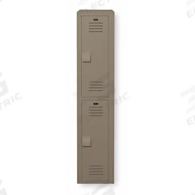 BRADLEY Wardrobe Locker: 15 in x 18 in x 72 in, Louvered, 2 Tiers, 1 Units Wide - Low-Maintenance Plastic Wardrobe Lockers