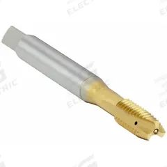 OSG Spiral Point Tap: 1/4"-28 UNF, 2B, 3 Flute, Plug Chamfer, TiN Coated Vanadium High Speed Steel (MPN 2630405)