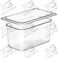 CAMBRO Food Pan: Fourth Size, Rectangular, 3.9 qt Capacity, NSF Certified, 10 7/16 in Overall Lg (MPN CA46CW135). Key specifications — Brand: CAMBRO; Dishwasher Safe: Yes; NSF Certified: Yes; Product Type: Food Pan; Manufacturer Part Number: CA46CW135.