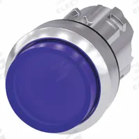 SIEMENS Mushroom Head Push Button: Red, 22 mm Mounting Size, Non-Metallic, Momentary (MPN 3SU1051-0BB50-0AA0). Key specifications — Brand: SIEMENS; Action: Momentary; Series: 3SU; Push Button Material Type: Non-Metallic.