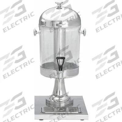 TABLECRAFT PRODUCTS Beverage Dispenser: 2 gal, Clear/Silver - Polycarbonate Dispensers
