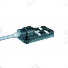 MURRELEKTRONIK M12 distribution block: EXACT12, 4 Ports, 5 Pole M12 Female, 3 m Cable Lg (MPN 8000-84510-3630300). Key specifications — IP Rating: IP67; Features: PNP Electrical Design.