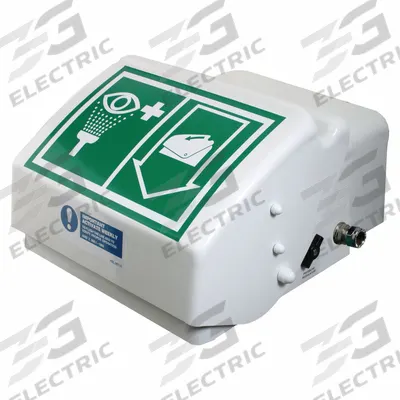 HUGHES Retrofit Eyewash: Wall Mnt, Eyes and Face Coverage, Covered, ABS Plastic Bowl - Wall-Mount Eyewash Stations