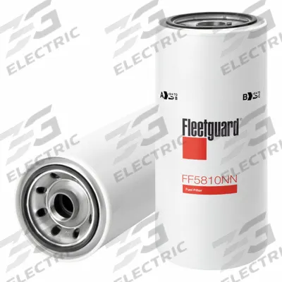 FLEETGUARD Fuel Filter: Spin-On, 12 3/16 in Overall Lg, 5 3/8 in Outside Dia - Spin-On Fuel Filters