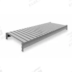TENNSCO Shelf: 60 in x 24 in, 22 ga Beams, Steel, 3,800 lb Load Capacity (MPN 6940). Key specifications — Decking Material: Steel; Frame Finish: Powder Coated; Frame Material: Steel; Color: Industrial Gray; Includes: (2) Beams; Brand: TENNSCO.