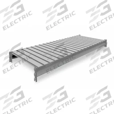 TENNSCO Shelf: 60 in x 24 in, 22 ga Beams, Steel - Ribbed Steel Decking Bulk Rack Shelf Kits