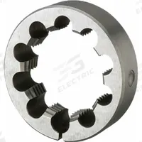 APPROVED VENDOR Round Threading Die: 3/8"-16 UNC, 1 in OD, Solid, LH, High Speed Steel (MPN 13117)