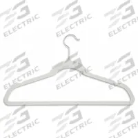 HONEY-CAN-DO Clothes Hanger: Velvet, 9 1/2 in Ht, 18 in Wd, White, Hanger Rod (MPN HNG-01051). Key specifications — Material: Velvet.