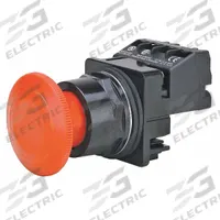 SIEMENS Mushroom Head Push Button: Non-Illuminated, Mushroom Head Profile, Non-Metallic, 30 mm (MPN 52PR8W2A). Key specifications — Brand: SIEMENS; Action: Maintained; Series: Class 52; Push Button Material Type: Non-Metallic.