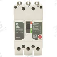 GE Molded Case Circuit Breaker: 25 A Amps, 65kA at 277/480V AC, Fixed, Lug, ABC (MPN TEYL3025B). Key specifications — Series: TEY; Max. AIR Rating: 65kA at 277/480V AC; Instantaneous Trip: Fixed; Terminal Connection: Lug; Phase Connection: ABC.