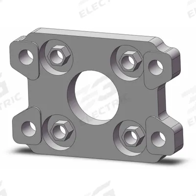 SMC Mounting Bracket: Flange, Fits 40 mm Bore Dia - Flange Mounting Hardware