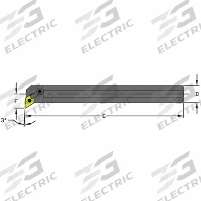 ULTRA-DEX USA Indexable Boring Bar: S12R MDUNR3 (MPN 957-000-364) - Indexable Boring Bars