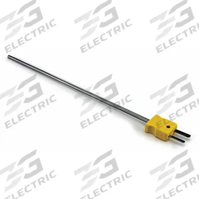 Dayton Thermocouple Probe: -325°F to 2,280°F /-200°C to 1,250°C, Type K, Rounded Tip - Thermocouples for Gas Applications
