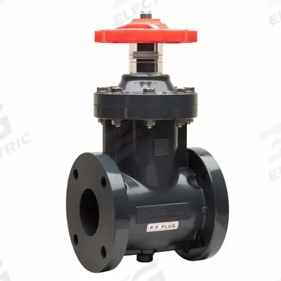 ASAHI Gate Valve: 14 in, PVC, Non-Rising, Class 150 Flange, 75 psi CWP - Non-Rising Stem PVC Gate Valves for Potable Water