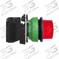 SCHNEIDER Selector Switch: 30 mm Panel Mounting Size, 3 Positions, Short Lever, 1NO/1NC (MPN XB5FK134G5). Key specifications — AC Contact Rating: 1.2 A @ 600 V; Action: Maintained/Maintained/Maintained; Cam: No Cam Included; DC Contact Rating: 0.55 A @ 125 V; Hazardous Location Specification: Not Rated; Operator Head Material: Plastic; Operator Head Type: Short-Handled Knob; Operator Illumination: Illuminated.