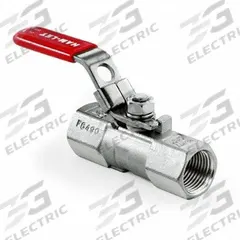 HAM-LET Manual Two-Way Ball Valve: 1/4 in, Stainless Steel, Straight, FNPT x FNPT, Two-Piece (MPN H-710-SS-N-1/4-T-LD). Key specifications — Brand: HAM-LET; Handle: Locking Lever.