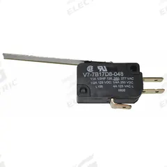 HONEYWELL Miniature Snap Action Switch: Lever Actuator, 1NO/1NC, Quick Connect (MPN V7-7B17D8-048). Key specifications — AC Contact Rating: 11 A @ 250 V; Electrical Connection: Quick Connect; Series: V7; Brand: HONEYWELL.