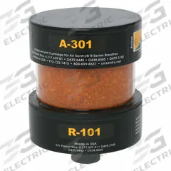 AIR SENTRY Desiccant Breather Replacement Cartridge: Silica Gel, 2 Micron Rating, 6 in Overall Lg (MPN 095A301). Key specifications — attr1257362: Cartridge; attr1257355: No Check Valve; attr95771: 2; attr98902: AIR SENTRY; attr1257365: R-Series.