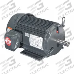 U.S. MOTORS General Purpose Motor: Rigid Base Mount, Totally Enclosed Fan Cooled, 3 hp, 200V AC (MPN U3P1HF). Key specifications — Brand: U.S. MOTORS; Nameplate Voltage @ 60 Hz: 200V AC; Full Load Current @ 60 Hz: 8.3 A; Nameplate RPM @ 60 Hz: 3,495 RPM; Motor Enclosure: TEFC.