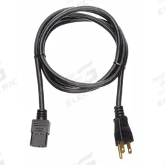 APPROVED VENDOR Power Cord: 6 ft Lg, 3/16, 5-15P Plug, C13 Receptacle, SJT, PVC, 13 A Current, 5-15P (MPN 5XFN5ID). Key specifications — Brand: APPROVED VENDOR; Jacket Material: PVC.