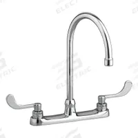 AMERICAN STANDARD Gooseneck Kitchen/Bathroom Faucet: Monterrey, Cast Brass, Widespread, Deck, Chrome (MPN 6409170.002). Key specifications — Series: Monterrey; Brand: AMERICAN STANDARD.