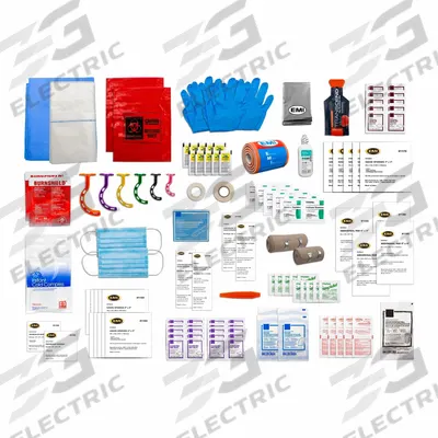 EMI Response Refill Kit: 126 Components, Plastic, Poly Bag, Clear, Medication Included - Trauma Kit Refills