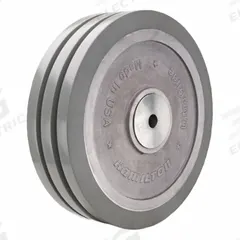 HAMILTON Caster Wheel: 12 in Wheel Dia., 3 in Wheel Wd, Polyurethane, 5,000 lb Load Rating, Aluminum (MPN W-1230-SWF95-3/4). Key specifications — Brand: HAMILTON; Tread Shape: UltraGlide; Wheel/Tread Color: Gray.