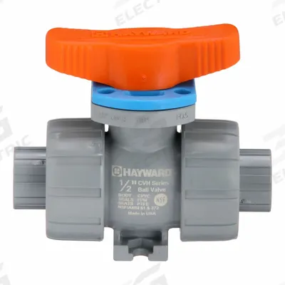 HAYWARD Manual Two-Way Ball Valve: 1/2 in Pipe Size, True Union - Socket & FNPT - CPVC V-Port Ball Valves