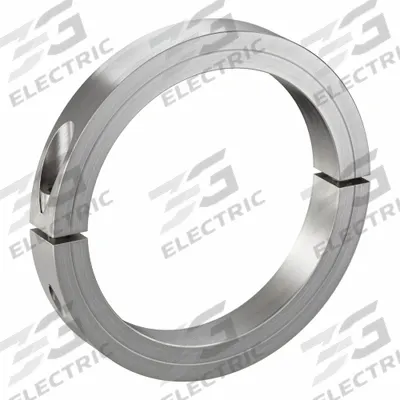 CLIMAX METAL PRODUCTS Shaft Collar: 2-Piece, Inch, Round, Clamp-On, 4 15/16 in Bore Dia - Stainless Steel Recessed-Screw Shaft Collars