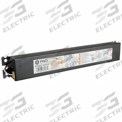 GE LAMPS Fluorescent Ballast: 120 to 277V AC, 1/2 Lamps Supported - Programmed Rapid Start Electronic Fluorescent Ballasts