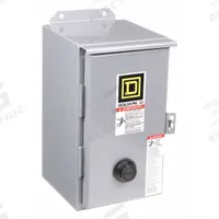 SQUARE D Magnetic Motor Starter: Non-Reversing, 3 Poles, NEMA Size 0, 18 A, 120V AC Coil (MPN 8536SBA2V02S). Key specifications — Brand: SQUARE D; Coil Voltage: 110/120V AC; Phase: Three; Operator: None; Terminal Connection Type: Screw Clamp Terminals; Includes Pilot Light: No; Operator Controls: None; Auxiliary Contacts Included: No Auxiliary Contacts Included.