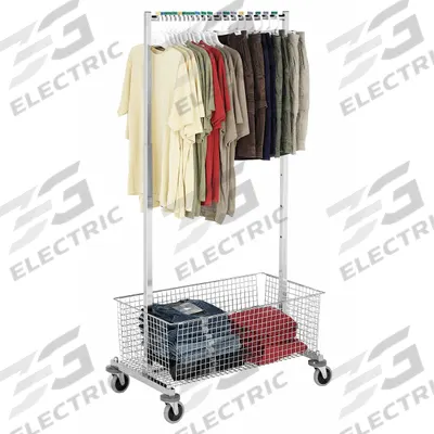 APPROVED VENDOR Garment Rack: Rod Design (No ) Hooks, 1 Rod Rods, 51 in Overall Ht - Garment Racks