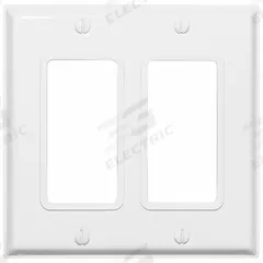 LEVITON Wall Plate: Decorator-Rocker, 2 Gang, White, Std Size (MPN 84409-G4W). Key specifications — Brand: LEVITON; Material: Stainless Steel.