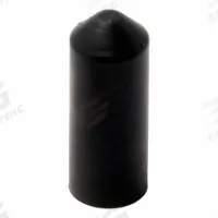 ELECTRIDUCT Heat Shrink End Caps: 25 Pk, 0.39 in I.D. Before Shrinking, 0.16 in I.D. After Shrinking (MPN HSEC-0375-UV-BK-25PK). Key specifications — Shrink Tubing Properties: UV Light Resistant; Shrink Ratio: 3:1; Temp. Range: -55°C to 110°C; Brand: ELECTRIDUCT; _Pack Size: 25.