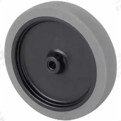 APPROVED VENDOR Caster Wheel: 3 in Wheel Dia., 1 in Wheel Wd, Rubber, 125 lb Load Rating - Nonmarking Rubber Tread on Plastic Core Wheels