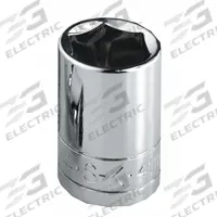 SK PROFESSIONAL TOOLS Socket: Metric, 1/2 in Drive Size, 15 mm Socket Size, 6-Point, Std, Chrome (MPN 48215). Key specifications — attr1204417: SK PROFESSIONAL TOOLS; attr1204392: Chrome.