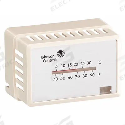 JOHNSON CONTROLS Thermostat Cover: For Johnson Controls T-4000, Cover with Thermometer, Setpoint Window - Pneumatic Thermostat Covers