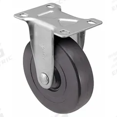 COLSON Plate Caster: Rigid, No Brake, Rubber, 4 in Wheel Dia., 1 in Wheel Wd, 4 7/8 in Mounting Ht (MPN PRI40120ZN-3R). Key specifications — Brand: COLSON; Wheel/Tread Color: Black; Roll Up: Rigid.