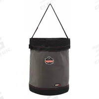 ERGODYNE Bucket Bag: 16 in W x 20 in H x 16 in L, Gray, Canvas, 0 Pockets, Buckle (MPN 5935T). Key specifications — attr1118525: ERGODYNE; attr1125037: Gray; attr1125041: Canvas; attr1203718: Yes.