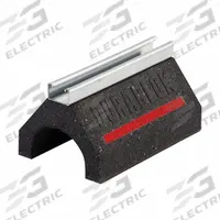 B-LINE BY EATON Support Blocks with Strut Channel: Rubber Base, Galvanized Steel, 9.6 in Overall Lg (MPN 12642996). Key specifications — Support Material: Steel; Base Material: Rubber; Base Size: 4.8 in L x 6 in W; Brand: B-LINE BY EATON.